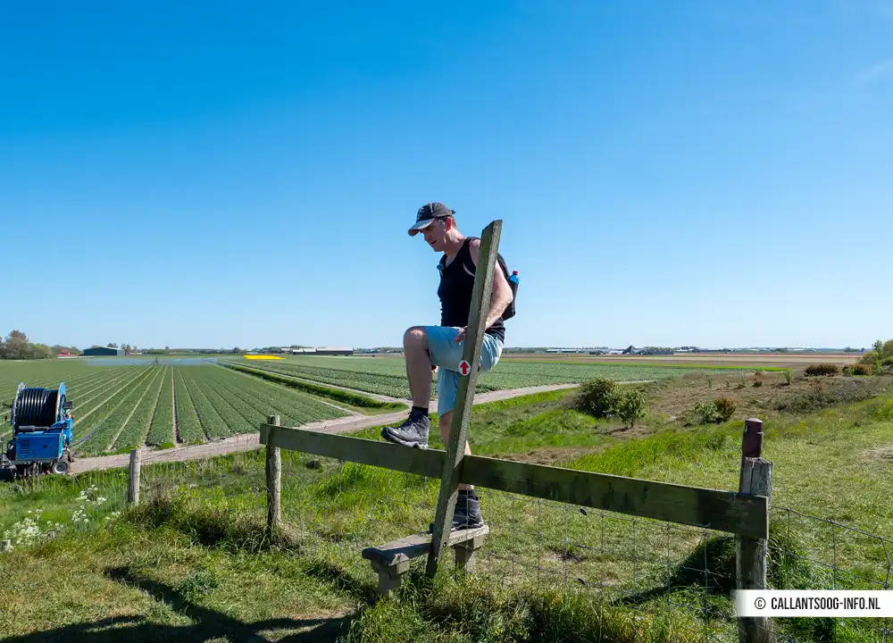 Houten opstapje bij de Zijperzeedijk in Callantsoog.