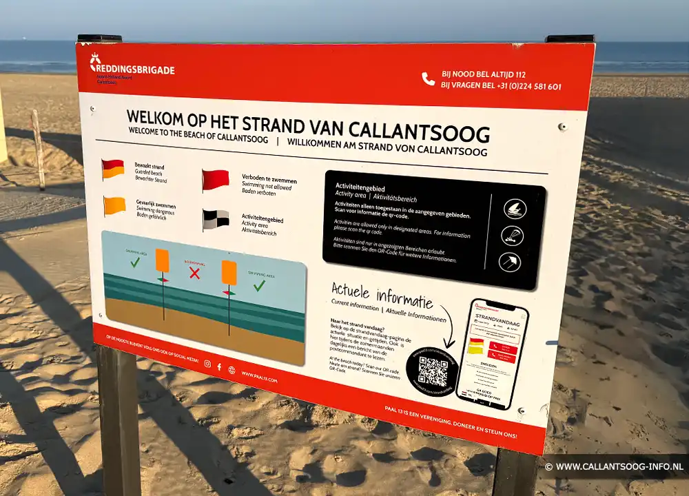 Informatiebord strand Callantsoog